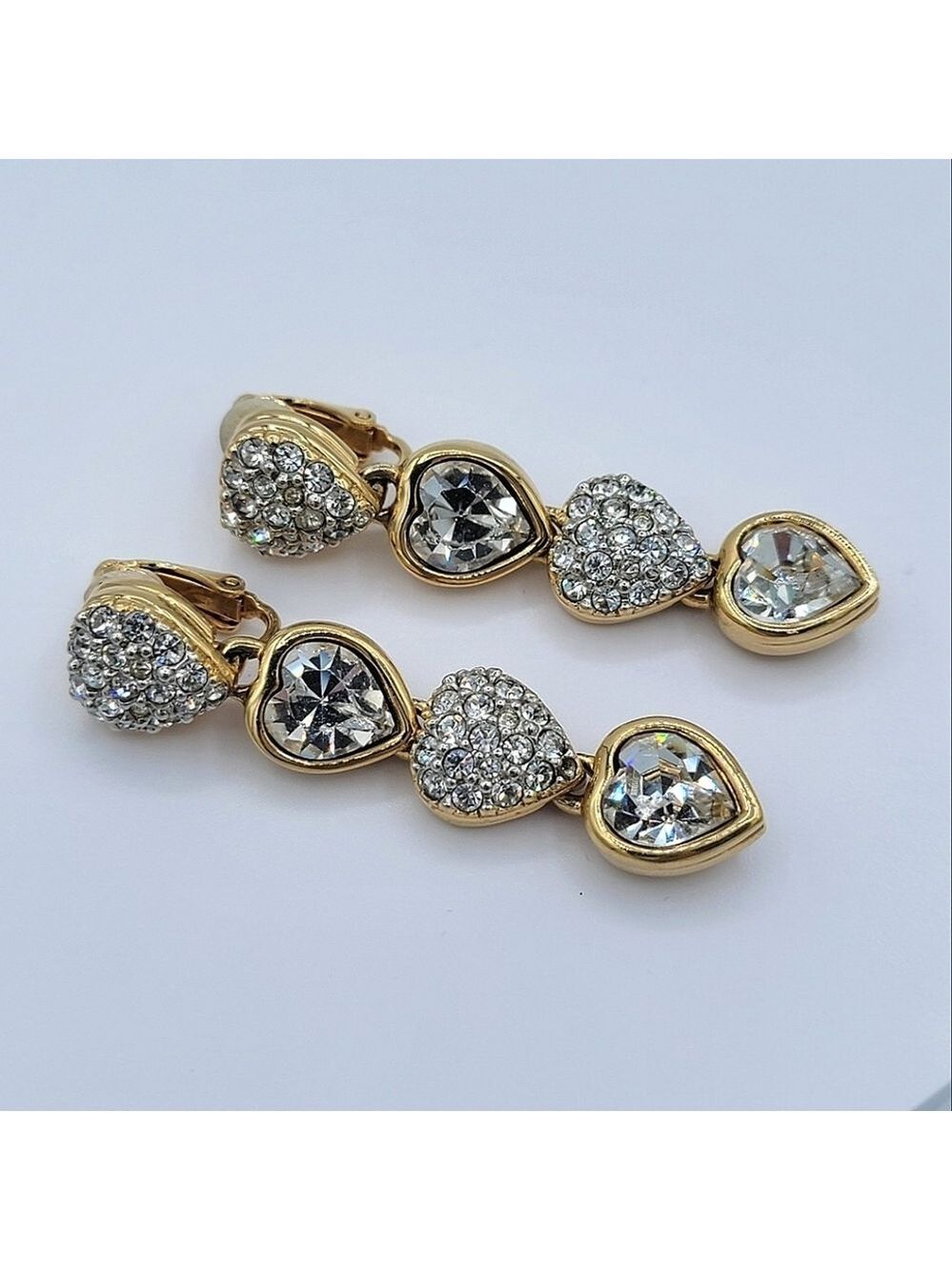 Swarovski Gold Plated Heart Earrings #1942